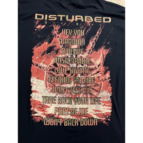 NWOT Hot Topic Disturbed Divisive Black Tee - Picture 4 of 5